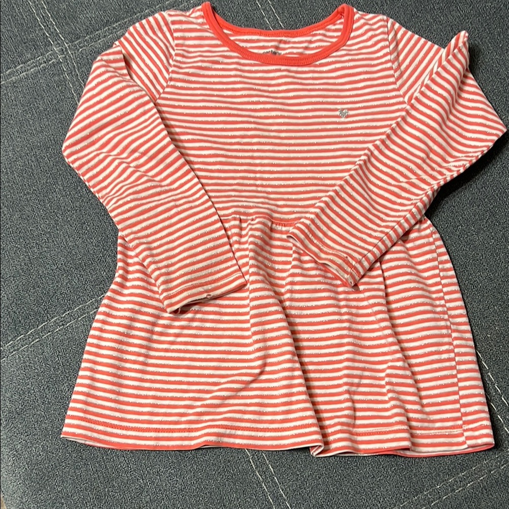 Striped Red and White Kids Top